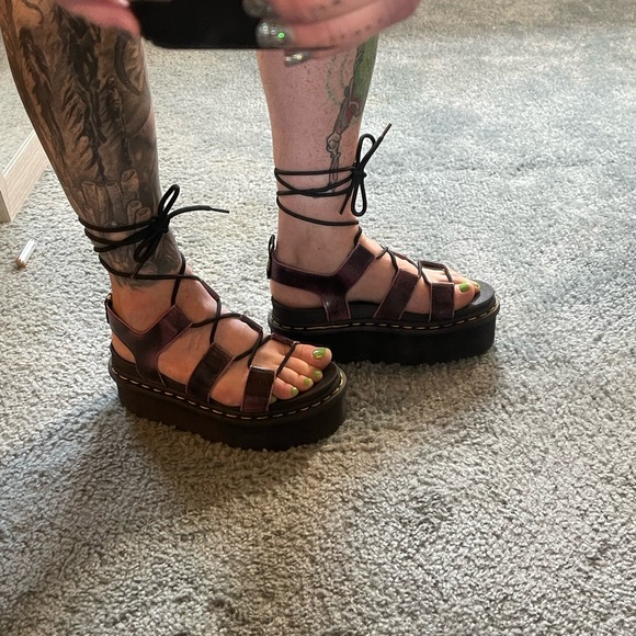 Dr. Martens Black and Purple Sandals - Picture 9 of 9